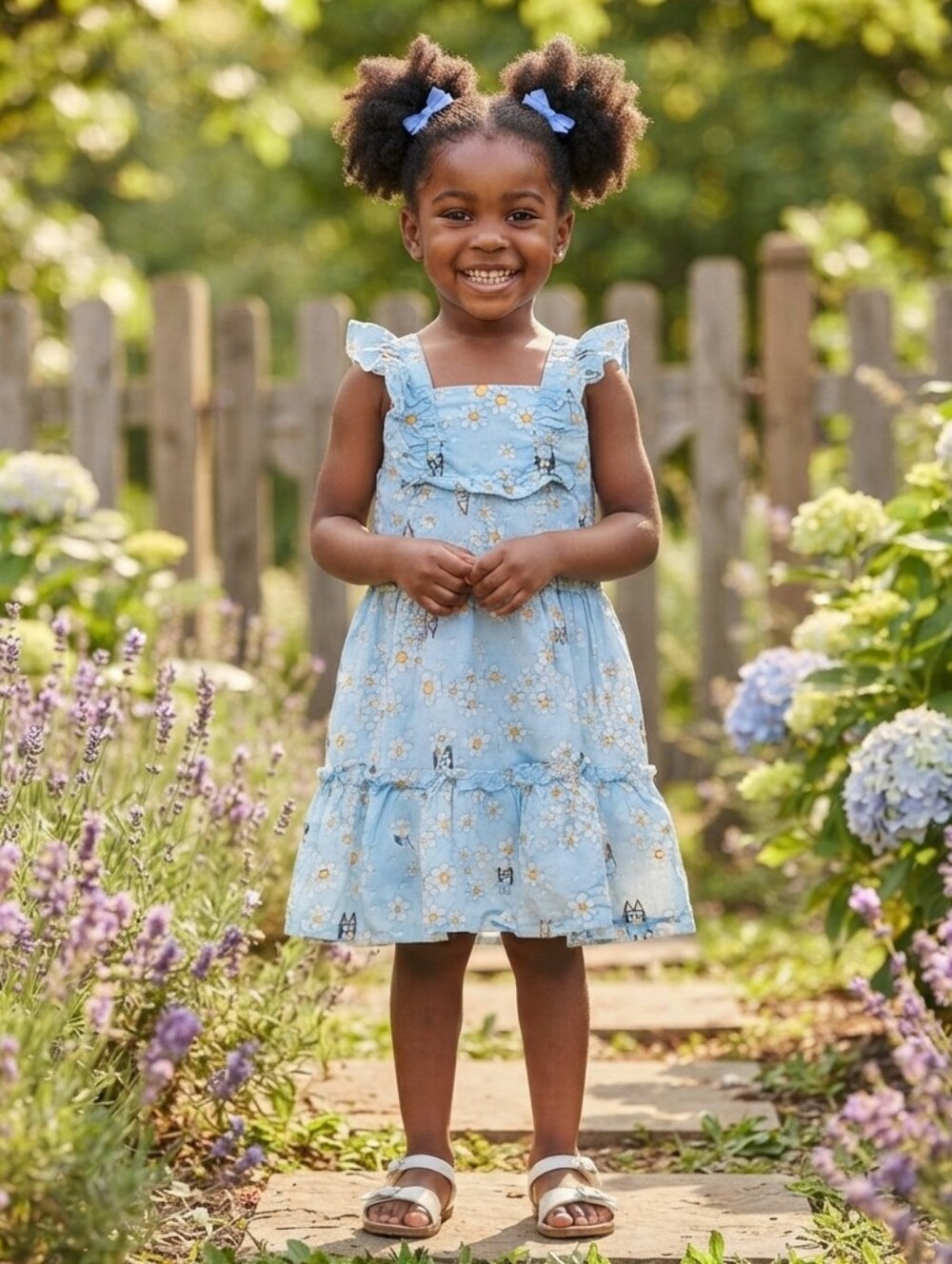 Bluey 4T Sundress with Yellow Accents